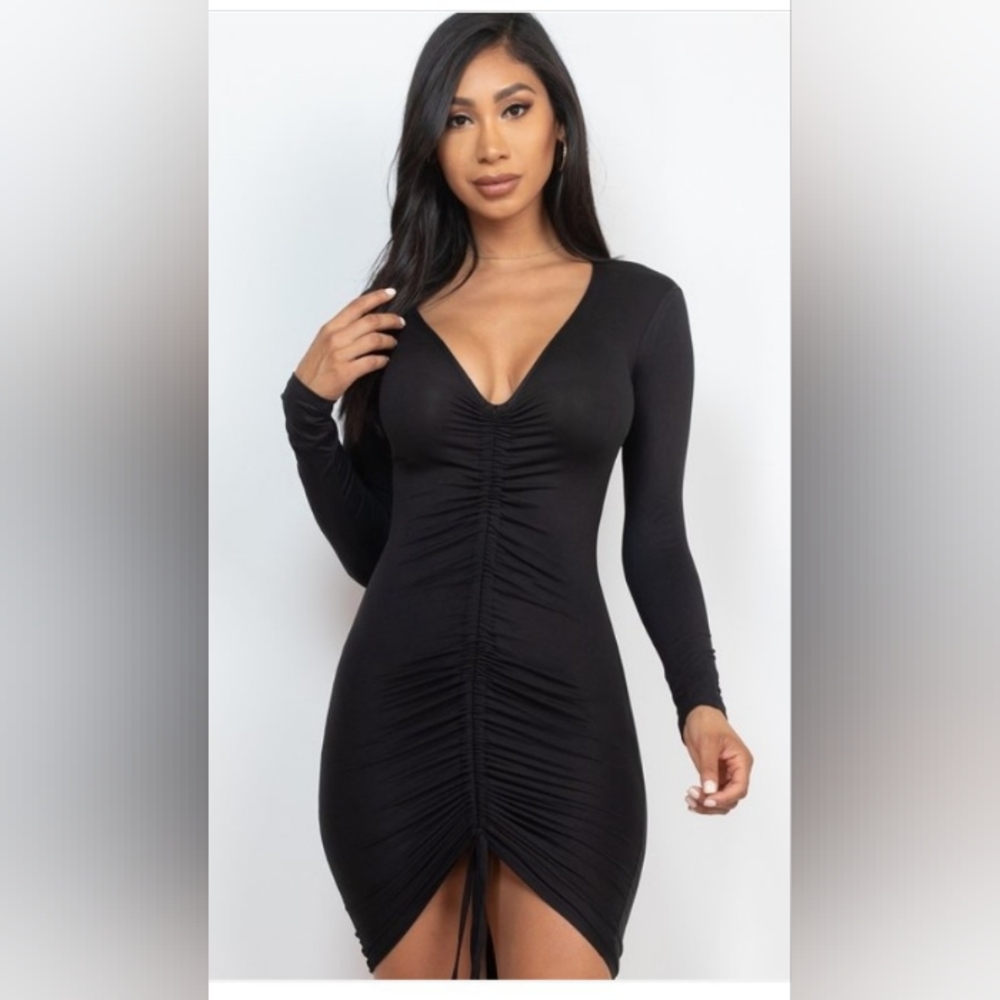 Sexy Black Long Sleeve Dress